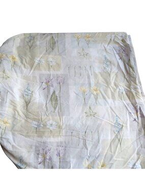 Vintage Thomaston No-Iron Percale Queen Fitted Sheet Floral Design Made In USA
